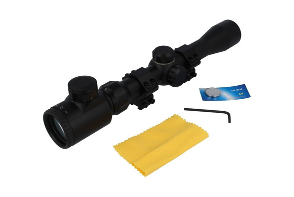 Lensolux Rifle Scope 3-9x32E, reticle 4 Red-Dot illuminated (19309)
