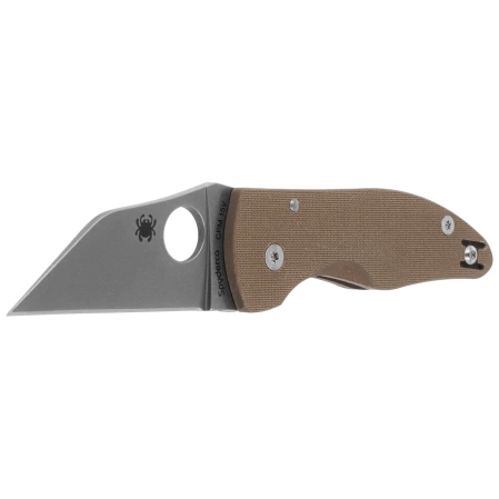 Spyderco Microjimbo Sprint Run Knife Brown G10, Stonewashed CPM 15V by Michael Janich (C264GPBN15V)