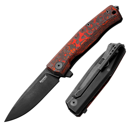 LionSteel Myto Knife Mars Valley Fat Carbon, Old Black MagnaCut by Molletta (MT01 MC MV)