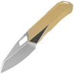 Nóż składany Remette RT-Woodpecker Gold Titanium, Hand Grinding Pearlescent M390 (RTWP-G)