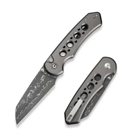 Civivi Pragma Prime Knife Gray Aluminum, Damascus (C24067-DS1)