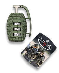 Kłódka Barbaric Grenade z zamkiem szyfrowym, Green (09919 GR)