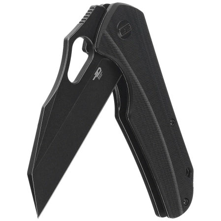 Bestech Operator Knife Black G10, Black Stonewashed D2 (BG36B)