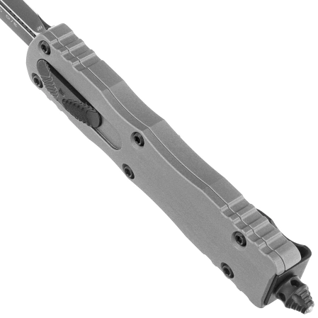 Microtech Dirac D/E OTF Knife Natural Clear Aluminum, Black M390 by Tony Marfione (225-1NC)