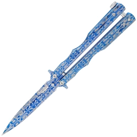 Martinez Albainox RainBlue Balisong Blue Printed Steel, Blue Printed 3Cr13Mov (02140)