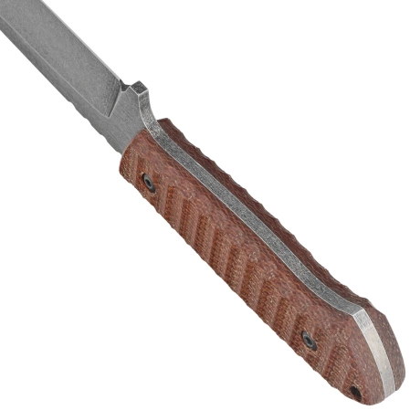 Za-Pas Expandable Brown Toxic Micarta, Acid Stonewashed O2 (EXT-ST-M-BR)