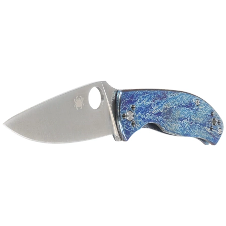 Spyderco Tenacious R.I.L. Knife Disarray Titanium, Satin D2 by Eric Glesser (C122TIBLD2P)