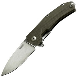 Nóż składany LionSteel KUR Green G10, Stonewashed Sleipner by Molletta (KUR GR)