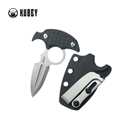 Nóż Kubey Cavy Black G10, Stonewashed 14C28N by MUZI Design (KU403A)