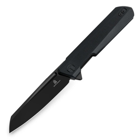 Bestechman Dundee Sheepfoot Knife Black G10, Black PVD D2 by Ostap Hel (BMK09E)