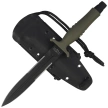 FOX Veleno D/E Knife OD Green G10, Black Top Shield N690Co (FX-596 G10 OD AF)