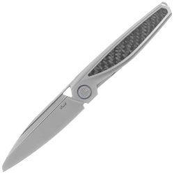 Nóż składany Rike Knife Baidi S Titanium/Carbon Fiber, Bead Blasted M390 (RK-Baidi-S-P/BCF)
