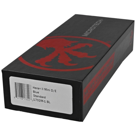 Nóż automatyczny OTF Microtech Hera II Mini D/E Blue Aluminium, Black M390MK by Tony Marfione (1702M-1BL)