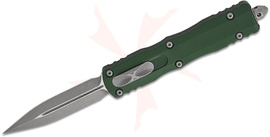 Microtech Dirac Delta D/E OTF Knife Emerald Green Aluminium, Apocalyptic by Tony Marfione (227-10APEG)
