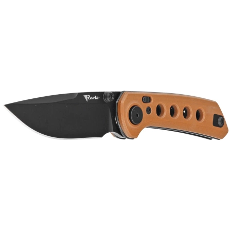 Nóż składany Reate PL-XT Tan G10, Black PVD Nitro-V