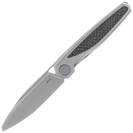 Nóż składany Rike Knife Baidi T Titanium/Carbon Fiber, Bead Blasted M390 (RK-Baidi-T-P/BCF)