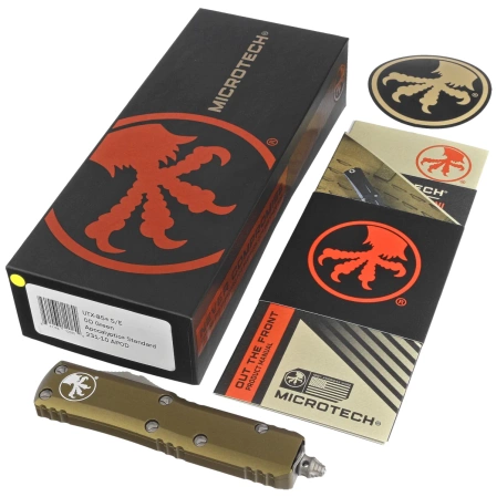 Nóż automatyczny OTF Microtech UTX-85 S/E OD Green Aluminium, Apocalyptic M390 (231-10APOD)