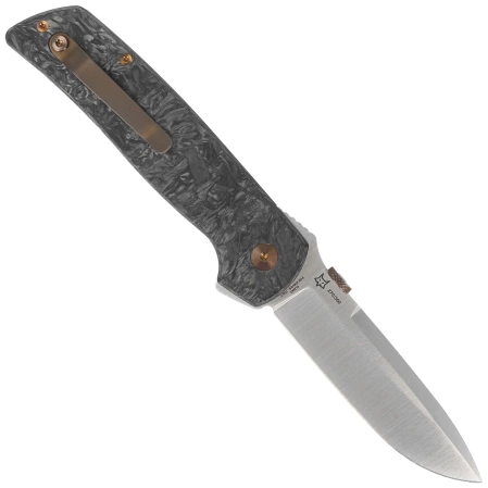 Fox Original Gangster LE No 270/350 Dark Matter Fat Carbon, Satin Elmax by Bob Terzuola Knife (FX-ATC-OG01 CFMC)