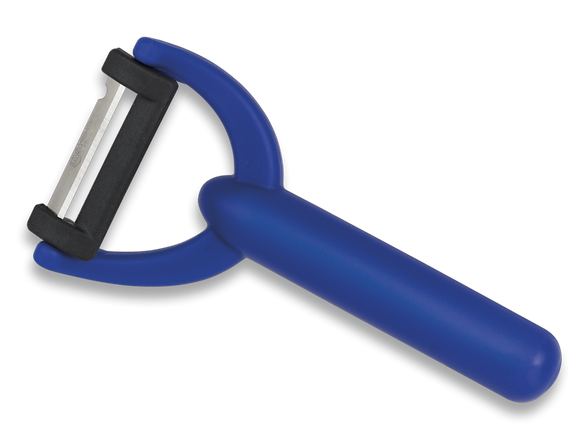 Top Cutlery Neola Horizontal Vegetable Peeler Blue ABS/Grey Rubber (21221-AZ)