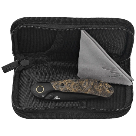 Bestech Constellation Knife Black Titanium/Dark Matter Gold FatCarbon, Black PVD MagnaCut by Munko Knives (BT2501C)