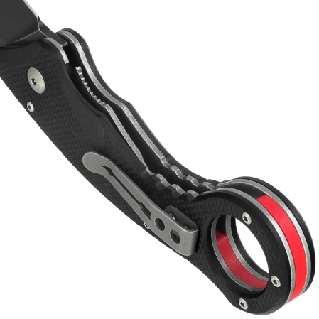 Nóż składany Spartan Blades Ronin Shoto Karambit Black G10, Black TiN CPM 154CM by Tu Lam (SFBL9BK)