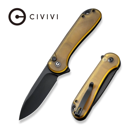 Civivi Button Lock Elementum II Knife Bead Blasted Ultem, Black Nitro-V (C18026P-8)