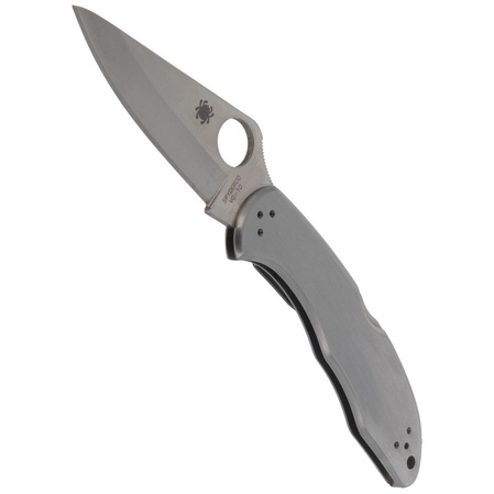 Spyderco Delica 4 Stainless Steel PlainEdge Knife (C11P)