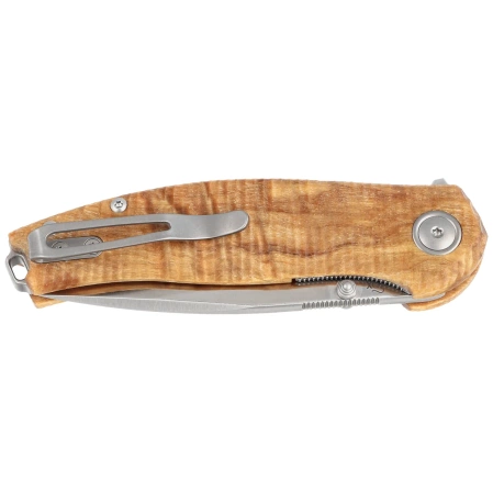 Viper Vale Flammed Poplar Wood, Satin MagnaCut by Jesper Voxnæs Knife (V6004PI)