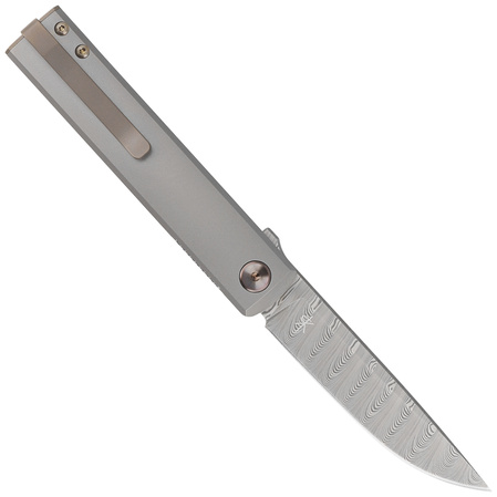 FOX Knife Chnops Sandblasted Titanium, Damasteel DS93X Gysinge by Riccardo Gobbato (FX-543 DBB)