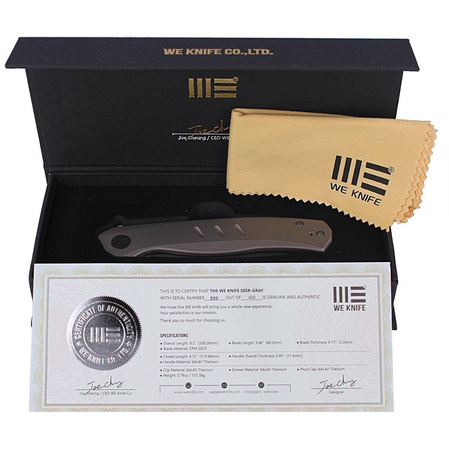 We Knife LE No 399/420 Seer Gray Titanium / Silver (WE20015-3)