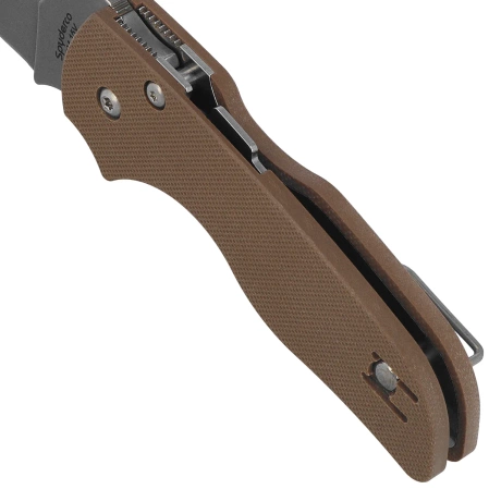 Spyderco Lil' Native Compression Lock Sprint Run Knife Brown G-10, Stonewashed CPM 15V by Eric Glesser (C230GPBN15V)