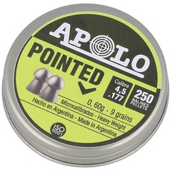 Apolo Pointed AirGun Pellets .177 / 4.52 mm, 250 pcs 0.60g/9.0gr (19102-2)