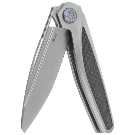 Rike Knife Baidi T Titanium/Carbon Fiber, Bead Blasted M390 (RK-Baidi-T-P/BCF)