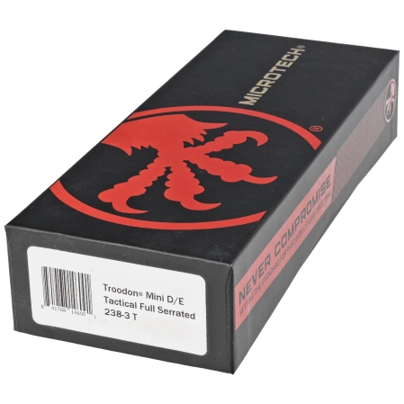 Microtech Mini Troodon D/E Black Aluminium, Black by Tony Marfione (238-1T)