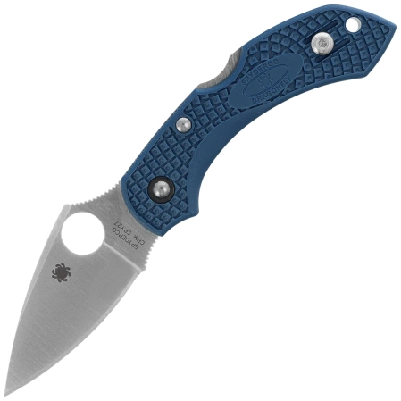 Spyderco Dragonfly 2 Knife Cobalt Blue FRN, Satin CPM SPY27 by Sal Glesser (C28PCBL2)