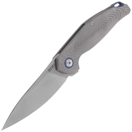 MKM Goccia Knife Bead Blasted Titanium, Satin M390 by Jens Ansø (MKGC-T)