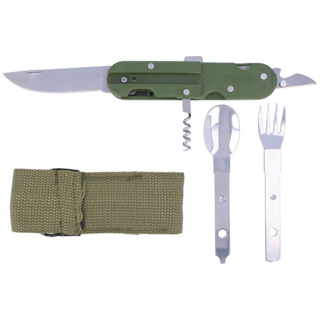 Niezbędnik składany Martinez Albainox Camping 6 Set Green ABS, Satin 3Cr13Mov (11018)
