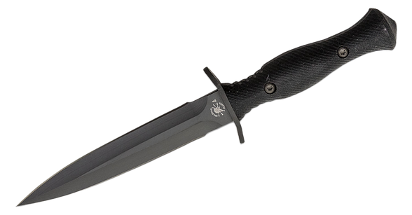 Spartan Blades Harsey Dagger Knife Black Canvas Micarta, Black PVD MagnaCut by William W. Harsey (SB49BKBKKYBK)