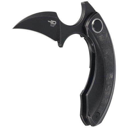 Nóż składany Bestech Strelit Black Titanium/Marbled Carbon Fiber, Black Stonewashed M390 by Ostap Hel (BT2103L)