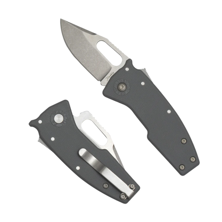 Nóż składany Demko Nano-Shark CP Grey GRN, Stonewashed AUS10A by Andrew Demko (NANO-10A-Grey GRN-CP)