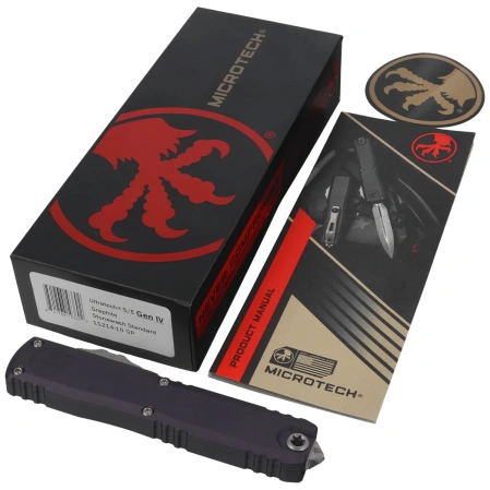 Microtech Ultratech Gen IV S/E OTF Knife Graphite Aluminum, Stonewashed M390MK by Tony Marfione (11214-10GP)