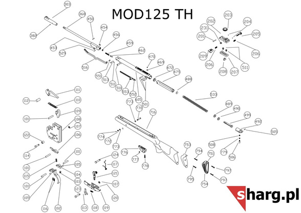Pierścień sworznia do wiatrówki Hatsan MOD 33-35S, MOD 55S-155, Dominator 200, Proxima (107)