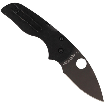 Nóż składany Spyderco Lil' Native G-10 Black / Black Blade Plain (C230GPBBK)