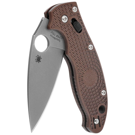 Nóż składany Spyderco Manix 2 Lightweight Sprint Run Brown FRCP, Stonewashed CPM 15V by Eric Glesser (C101PBN15V2)