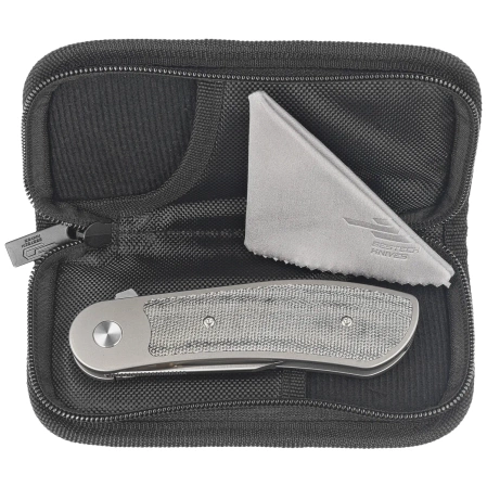 Bestech Vestige Knife Grey Titanium/Black Micarta, Satin MagnaCut by Justin Lundquist (BT2411A)