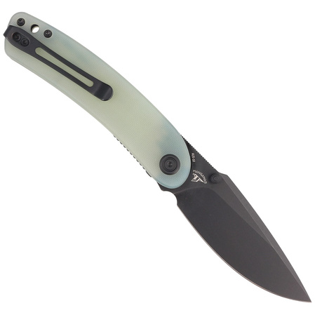 Kubey Knife Momentum Jade G10, Dark Stonewashed AUS-10 by Sherif Manganas (KU344J)