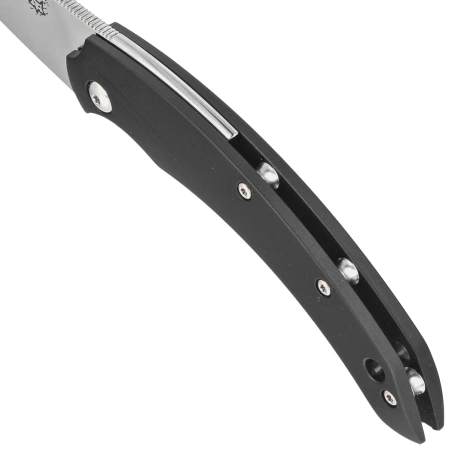 Fox Slim Dragontac ''Piemontes'' Black FRN, Satin N690Co by Bastinelli Knife (FX-518)