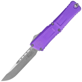 Nóż automatyczny OTF Microtech Combat Troodon Gen III S/E Purple Aluminium, Apocalyptic M390MK by Tony Marfione (1143-10APPU)