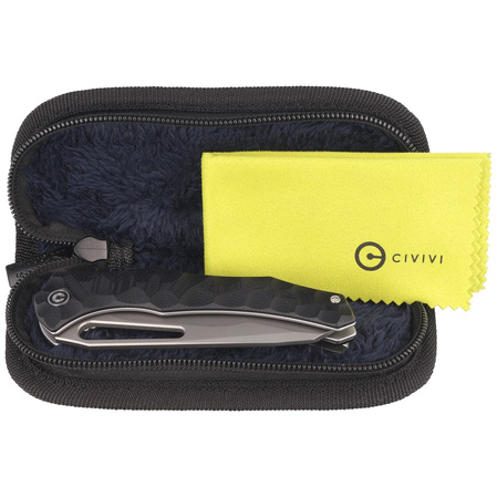 Nóż składany CIVIVI Spiny Dogfish Black G10, Stonewashed 14C28N by Gavko Knives (C22006-1)