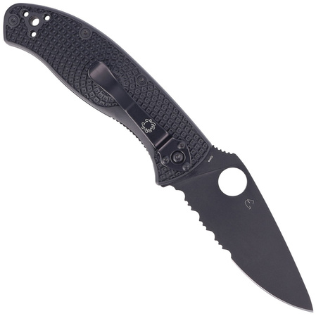 Spyderco Tenacious Knife Black Lightweight FRN, Black Spyder 8Cr13MoV by Eric Glesser (C122PSBBK)